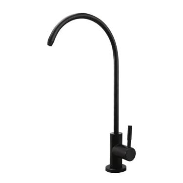 Imagem de ABTIABGY Torneira Com Filtro De Água, Para Beber, Compatível Sistema Osmose Reversa E Filtragem Pia Bar Cozinha Sem Entreferro, Em Aço Inoxidável Sus304, Preto Fosco, Chumbo