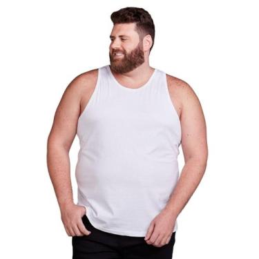 Imagem de Regata Masculina Plus Size Algodão Extra Grande - Daze Modas, G5, Bran