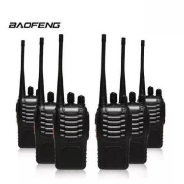Imagem de Kit 6 Radio Comunicador Walkie Talki 12Km 16 Ch Baofeng 777S