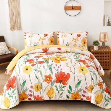 Imagem de Conjunto de edredões Anibedding Yellow King Size com colcha e fronhas