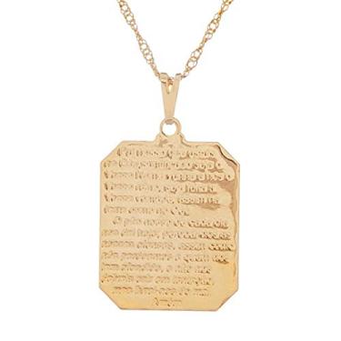 Imagem de Colar Medalha Pai Nosso - Sunshine Cristais Cor:Ouro