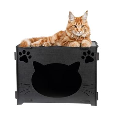 Imagem de Casa para Gato, Toca Moderna em MDF, Disponível em Preto