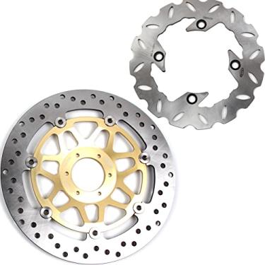 Imagem de Arashi Discos de freio dianteiros traseiros rotores para Honda CB250F Hornet 250 1997-2018, acessórios de substituição de motocicleta dourado