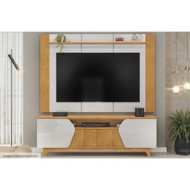 Imagem de Estante p/ Sala até 75 Pol Helo c/ 4 Portas Bali/Cedro - DJ Móveis