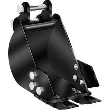 Imagem de Mini balde de escavadeira atualizado, balde estreito de 200 mm, escavadeira de aço manganês para miniescavadeiras de 0,8 a 1,8 toneladas