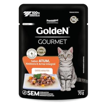 Imagem de Kit 2 x Caixas Ração Úmida Golden Gourmet Gatos Adultos Sabor Atum 40 Sachês