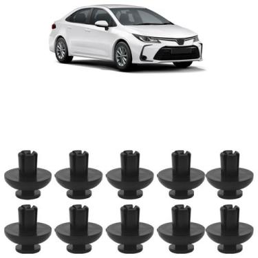 Imagem de Kit Grampo Rebite Defletor Radiador Corolla 2020 2021 2022 2023 10 Peç