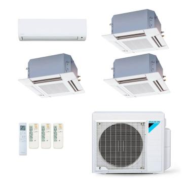 Imagem de Ar-Condicionado Multi Split Inverter Daikin 34.000 (1x Evap HW 9.000 + 2x Evap Cassete 4 Vias 9.000 + 1x Evap Cassete 4 Vias 18.000) Quente/Frio 220V	
