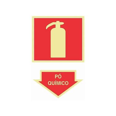 Imagem de Placa de alumínio Extintor Pó Químico 250BR Sinalize