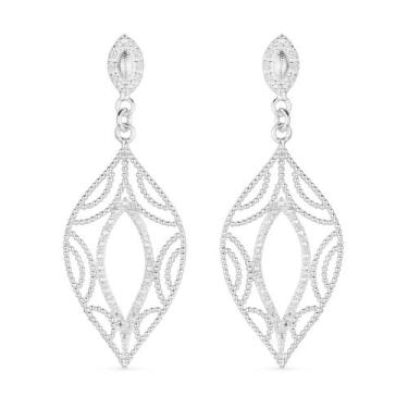 Imagem de Brinco Prateado Folha de Gala - D&P Lumière Joias, UNICA, U