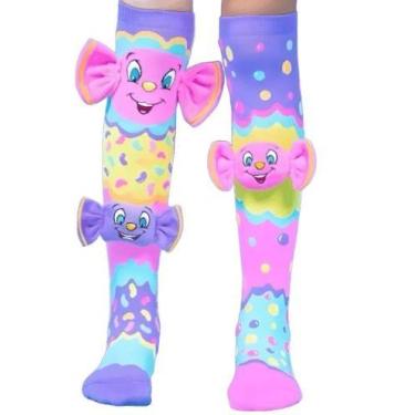 Imagem de Meia Divertida 3D Cano Alto Personagens Fofos Coloridos - Genérica, So