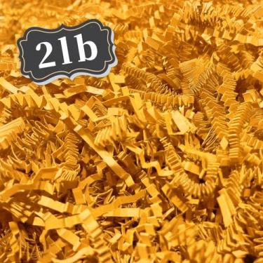 Imagem de Triturador de papel enrugado ZEBMOON 0,9 kg, enchimento amarelo