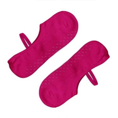 Imagem de Meia Feminina Sapatilha 36 a 39 Antiderrapante Pilates - SELENE, Rosa 