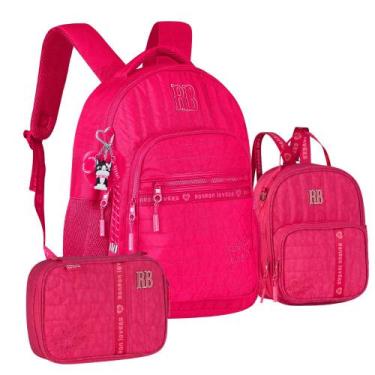 Imagem de Kit Mochila Rebecca Bonbon Lancheira e Estojo Matelassê 2026 - CLIO ST