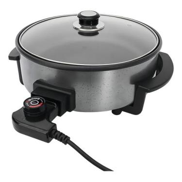 Imagem de Panela eletrica mangiare aper01i-02 preta redonda 30cm 1500w agratto, 
