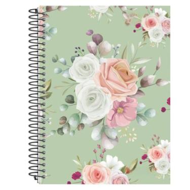 Imagem de Caderno de 20 Matérias 280 Folhas Floral Espiral Capa Dura - PanAmeric