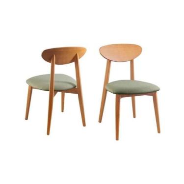 Imagem de Kit 2 Cadeiras Moderna Madeira Maciça Hórus Requinte Salas