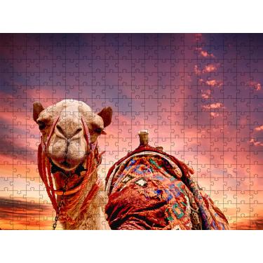 Imagem de Quebra-Cabeças Animais do Deserto Camelos de 300 peças em MDF