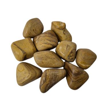 Imagem de Pedra Natural Jaspe Amarelo 4 a 6 cm Rolada 1 kg