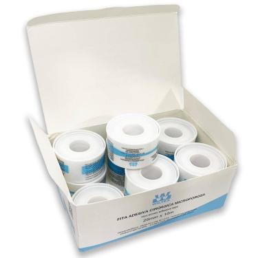 Imagem de Fita Adesiva Micropore Branca 25Mm X 10M Wiltex 12 Unidades