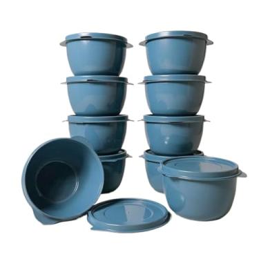 Imagem de Kit 10 Potes Redondo com Tampa | Marmita Fitness | Freezer e Micro-ondas | BPA Free (Petroleo)