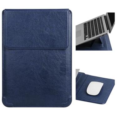 Imagem de HoYiXi 15,6" Capa para portáteis com suporte para MacBook Pro de 16 2025 & 2021/MacBook Pro de 15/Surface Laptop 3/Galaxy Book Flex de 15/IdeaPad, 15,16 polegadas Leve, azul ul
