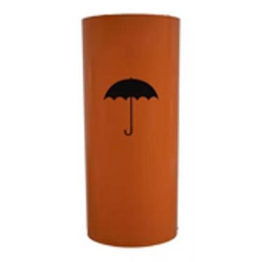 Imagem de Porta Guarda Chuva 22 Litros Plástico Com Adesivo - JSN, Laranja