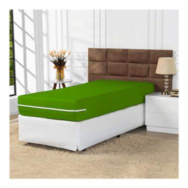 Imagem de Capa de Colchão com Ziper Solteiro (Pistache)