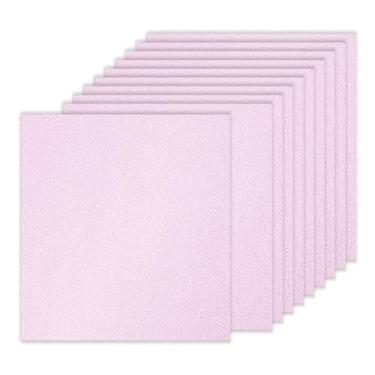 Imagem de PATIKIL 10 folhas de papel cartolina rosa claro com glitter, 30,5 x 30,5 cm, 250 g/m², papel quadrado, brilhante, para artesanato, cartões, projetos de arte faça-você-mesmo, festas de casamento