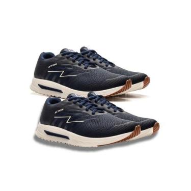Imagem de Kit 2 Tênis Masculino Action Street Corrida Caminhada Levex, 43, Azul 