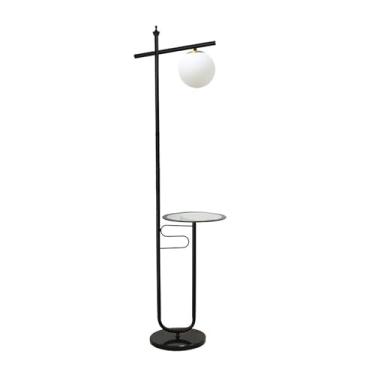 Imagem de Luminária de chão Lâmpadas de assoalho ajustáveis ​​com bandeja, lâmpada pé alta para quarto decoração casa para escritório café den sala estar(Preto)