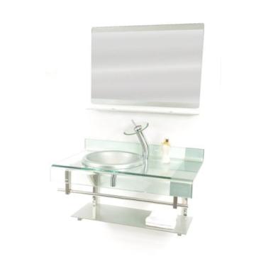 Imagem de Combo 3 em 1 - Gabinete 90cm Inglaterra + Torneira Ibiza + Kit Banheir