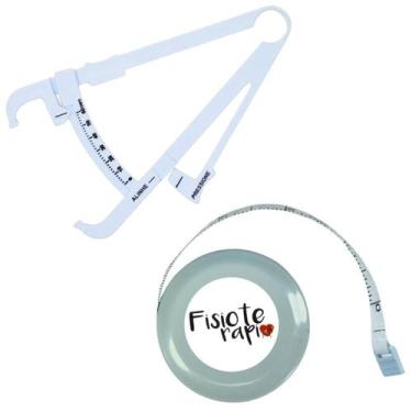 Imagem de Kit Avaliacao Fisica Medir Gordura Corporal Fita Metrica Imc Adipometr