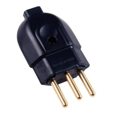 Imagem de Plugue Macho Reto 2p+t 20a 250v Preto - Tramontina