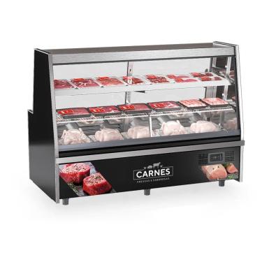Imagem de Balcão de Açougue Refrigerado Turino Preto 220V GRTA-200 PR Gelopar