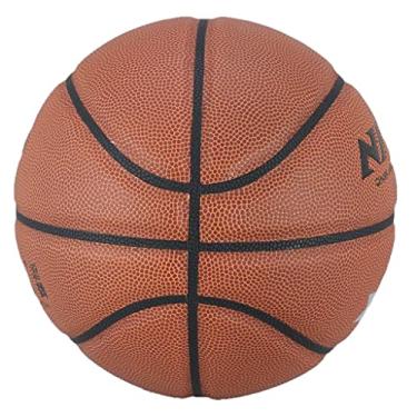 Imagem de Bola de basquete tradicional profissional tamanho 7, perfeita para partidas e competições de adultos | Couro PU premium | Camada de reforço de nylon | Design simétrico | Almofada