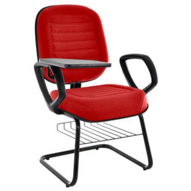 Imagem de Cadeira Universitária Com Prancheta Linha Blenda Vermelho
