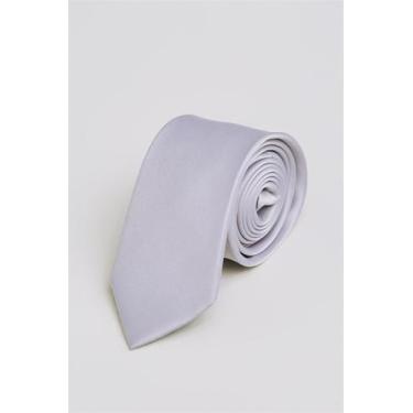 Imagem de Gravata Social Lisa - Prata Médio - HIGHSTIL, Cinza, U