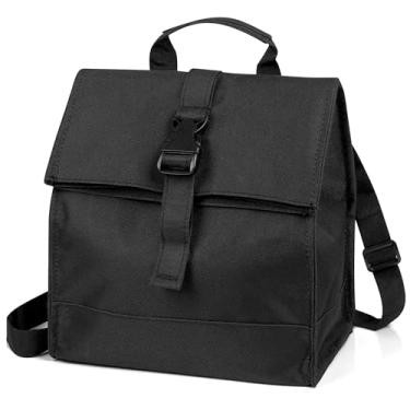 Imagem de Linkidea Lancheira para adultos, lancheira portátil com alça de mão, isolamento térmico compatível com panela de barro, Dupasu, Aotto, Lancheaze elétrica aquecida (preto)