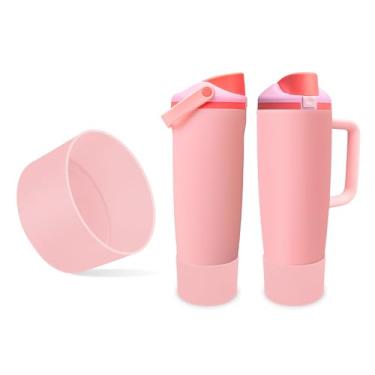 Imagem de Kaitiaki Bota de silicone para garrafas e copos Owala de 850 g e 1,134 g FreeSip Sway - antiderrapante, resistente a arranhões, realçador de estabilidade, disponível em 12 cores (bolo de comida de