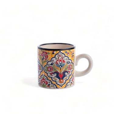 Imagem de EVANILIFE Copo de café expresso de cerâmica, caneca feita à mão de 142 g, xícara de cappuccino e latte de 6 cm, Demitasse multicolorida, adequada para lava-louças, pequena xícara de café para máquina