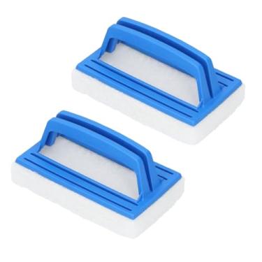 Imagem de 2 peças de escova de limpeza portátil para piscina, esponja de limpeza, escova de limpeza para banheiro, remoção de espuma de sabão, limpeza de azulejos de chuveiro, banheira de hidromassagem, spas