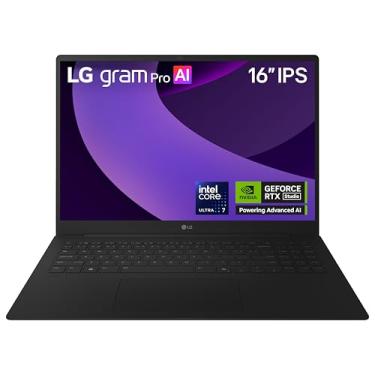Imagem de LG Notebook leve gram de 16 polegadas, Intel Evo Edition, alimentado por processador Intel Core Ultra7 255H, NVIDIA RTX5050, Windows 11 Home, 16 GB de RAM, SSD de 2 TB, preto