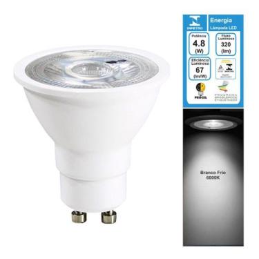 Imagem de Lampada LED 4,8W Dicroica MR16 GU10 Branco Frio 6500K Bivolt - Galaxy 