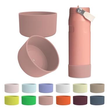 Imagem de Kaitiaki Bota de silicone 2 peças para Stanley IceFlow 680 g, capa protetora antiderrapante de aço inoxidável, acessórios para garrafa de água Stanley resistente a arranhões, livre de BPA (Sienna
