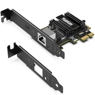 Imagem de Placa de rede PCIe de 5 GB, adaptador Ethernet PCI Express YuanLey 5G Base-T com RTL8126, suporta WOL, 5G/2,5G/1G/100Mbps NIC Card RJ45 Porta para PC Windows/Linux OS