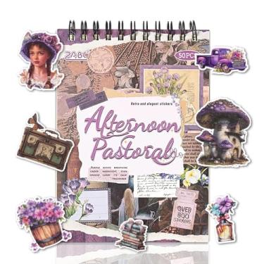 Imagem de WCCH Suprimentos de adesivos vintage para scrapbook, 25 folhas de papel PET e Washi, mais de 800 adesivos autoadesivos para Junk Journal, Bujo, Colagem, Artes de artesanato para adultos, letras DIY