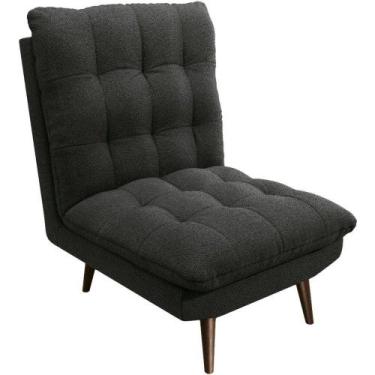 Imagem de Poltrona Estofada Kappesberg Ibiza POL014 Pés de Madeira Revestimento 