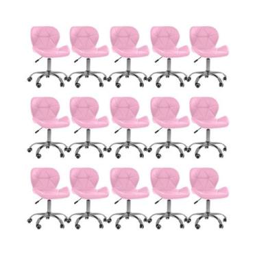 Imagem de Cadeira Office Eiffel Slim Oficial Giratória - Oficial Webshop, Rosa, 