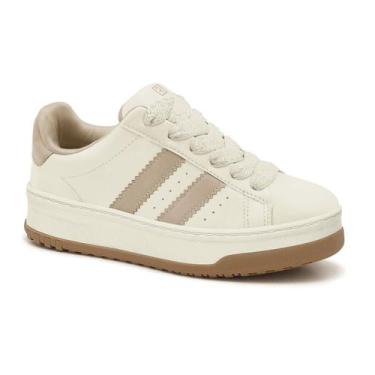 Imagem de Tênis Casual Feminino Ramarim Listras Estilo Urbano Confortável, Cocon